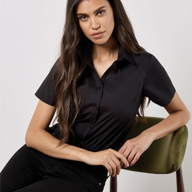 Tailored Fit Short Sleeve Poplin Shirt Thumbnail