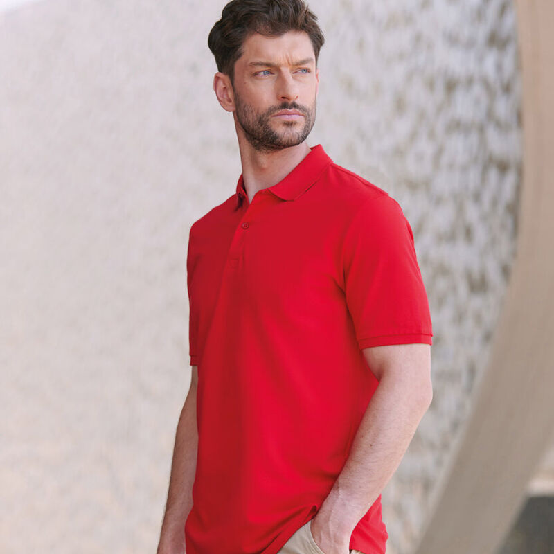 Micro-fine piqué polo shirt Thumbnail