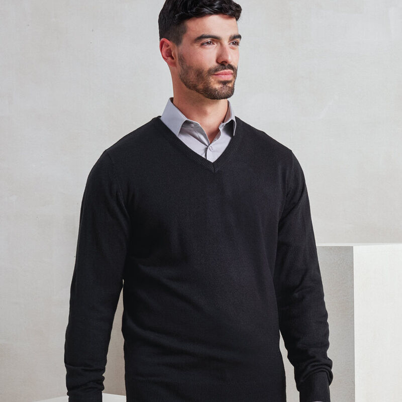 'Essential' acrylic v-neck sweater Thumbnail