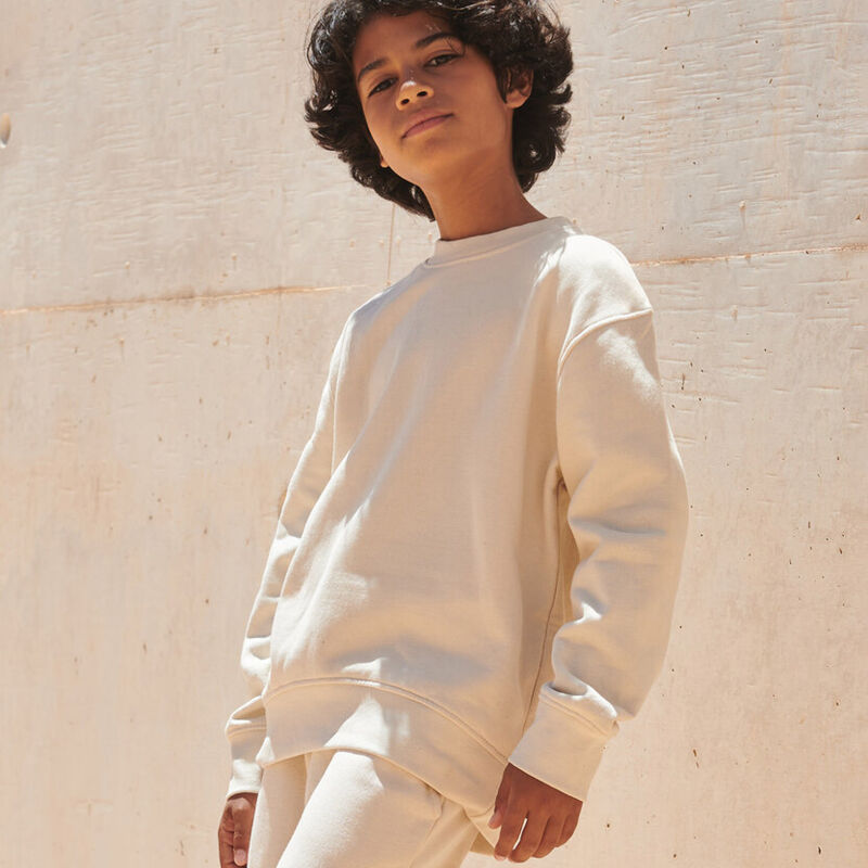 Kids sustainable fashion curved hem sweatshirt Thumbnail