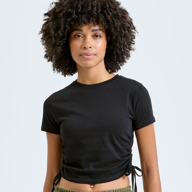 Women's TriDri® ruched crop top Thumbnail
